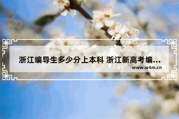 浙江编导生多少分上本科 浙江新高考编导艺考分数线