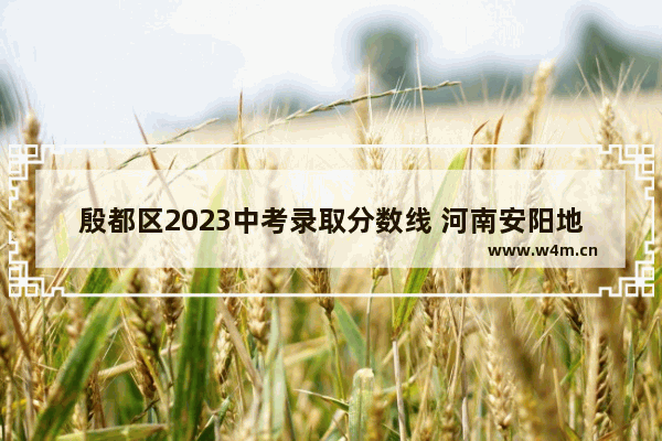 殷都区2023中考录取分数线 河南安阳地区高考分数线