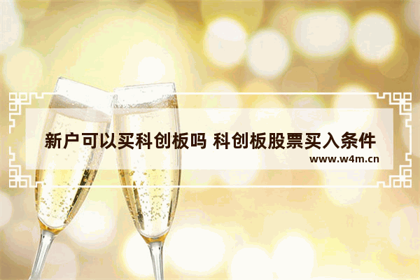 新户可以买科创板吗 科创板股票买入条件