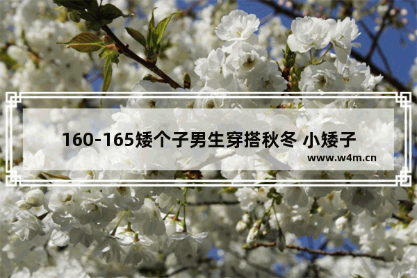 160-165矮个子男生穿搭秋冬 小矮子高级穿搭