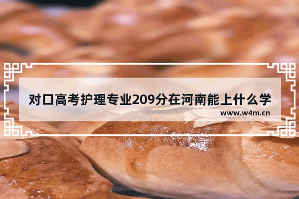 对口高考护理专业209分在河南能上什么学校 209年高考分数线河南