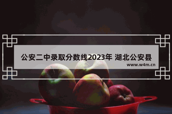 公安二中录取分数线2023年 湖北公安县高考分数线