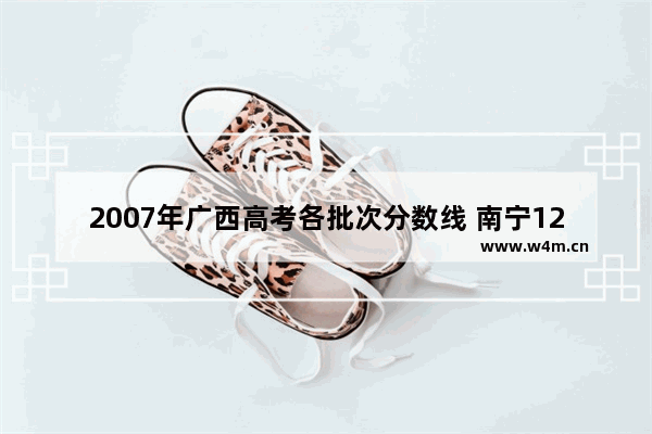 2007年广西高考各批次分数线 南宁12年高考分数线