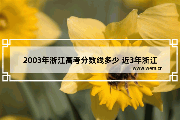 2003年浙江高考分数线多少 近3年浙江高考分数线