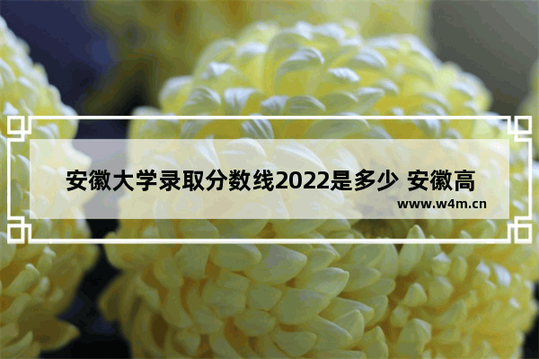 安徽大学录取分数线2022是多少 安徽高考分数线安徽大学