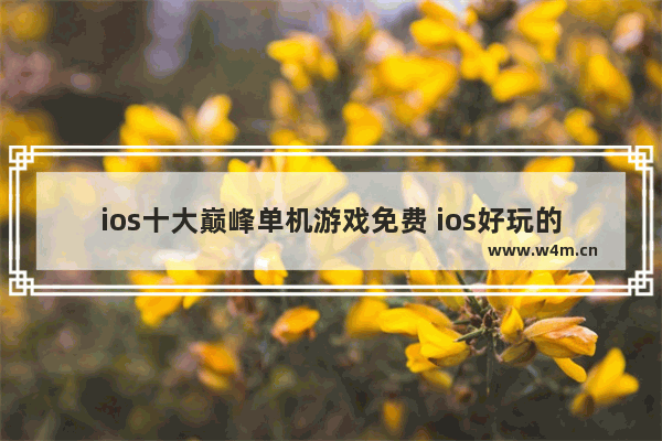 ios十大巅峰单机游戏免费 ios好玩的休闲单机游戏推荐