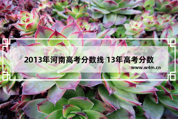 2013年河南高考分数线 13年高考分数线河南