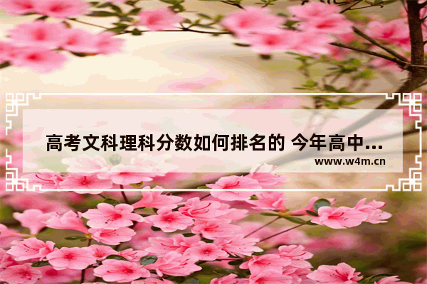 高考文科理科分数如何排名的 今年高中高考分数线