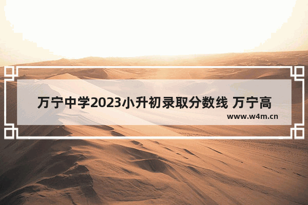 万宁中学2023小升初录取分数线 万宁高考分数线公布