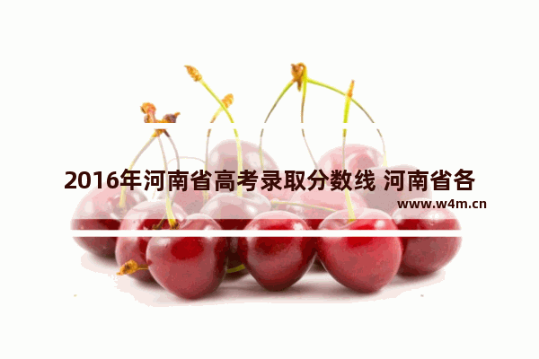 2016年河南省高考录取分数线 河南省各科高考分数线