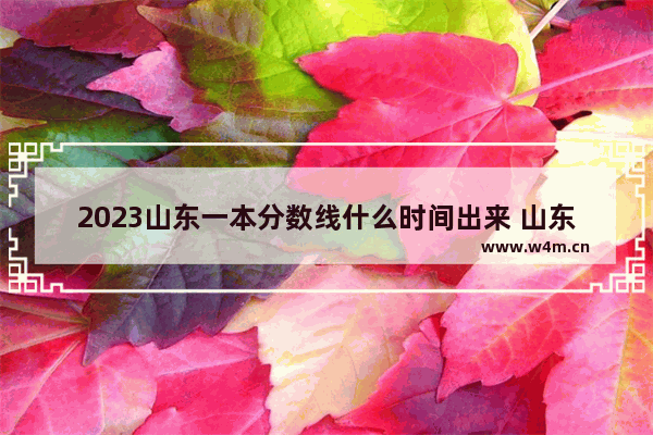 2023山东一本分数线什么时间出来 山东将发布高考分数线时间