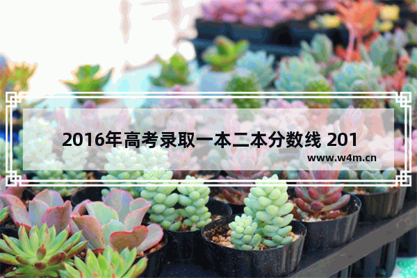 2016年高考录取一本二本分数线 2016年暨大高考分数线