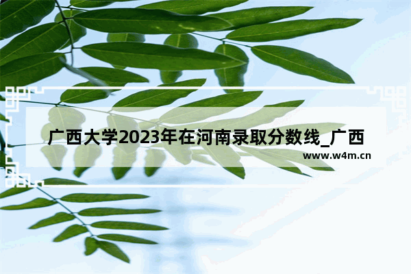 广西大学2023年在河南录取分数线_广西大学历年分数线