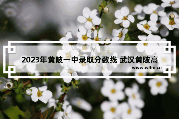 2023年黄陂一中录取分数线 武汉黄陂高考分数线是多少