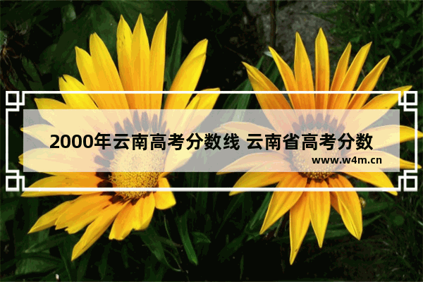 2000年云南高考分数线 云南省高考分数线2000