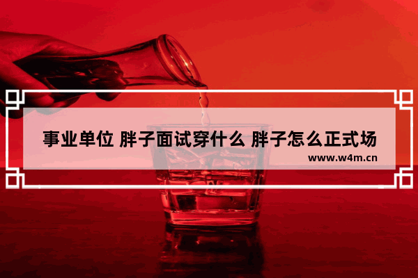 事业单位 胖子面试穿什么 胖子怎么正式场合穿搭