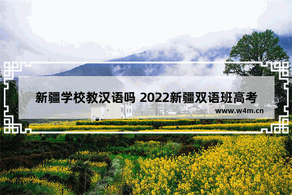 新疆学校教汉语吗 2022新疆双语班高考分数线