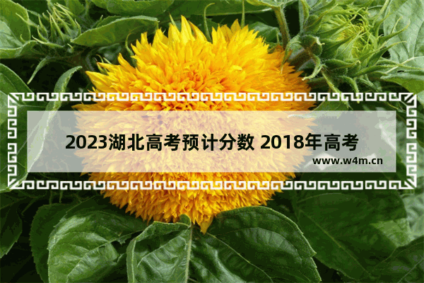 2023湖北高考预计分数 2018年高考分数线3