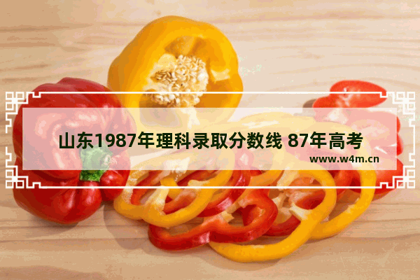 山东1987年理科录取分数线 87年高考分数线山东