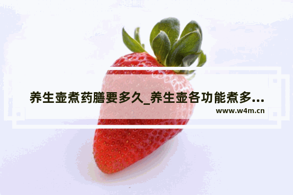 养生壶煮药膳要多久_养生壶各功能煮多少时间