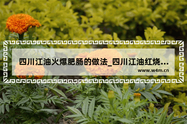 四川江油火爆肥肠的做法_四川江油红烧肥肠最正宗的做法