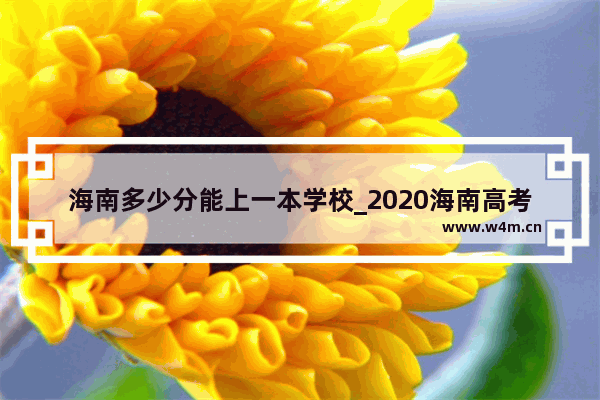 海南多少分能上一本学校_2020海南高考一本线多少分