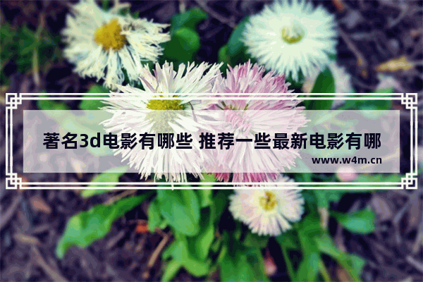 著名3d电影有哪些 推荐一些最新电影有哪些名字好听点