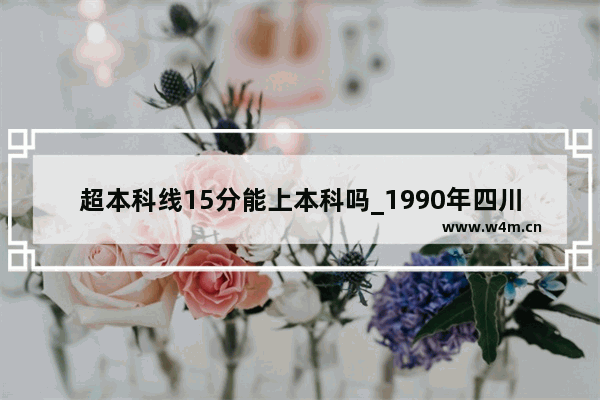 超本科线15分能上本科吗_1990年四川高考录取线