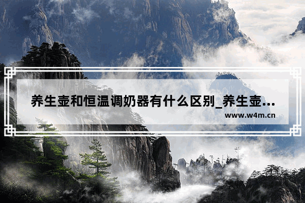 养生壶和恒温调奶器有什么区别_养生壶和即热式饮水机哪个好