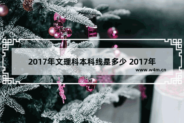 2017年文理科本科线是多少 2017年理综高考分数线