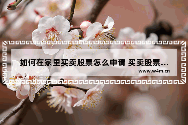 如何在家里买卖股票怎么申请 买卖股票怎么开户