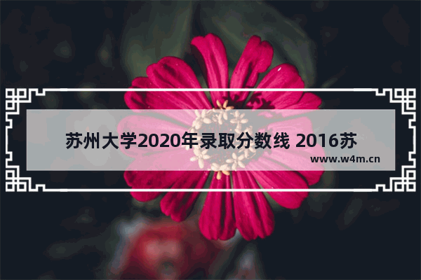 苏州大学2020年录取分数线 2016苏州市高考分数线