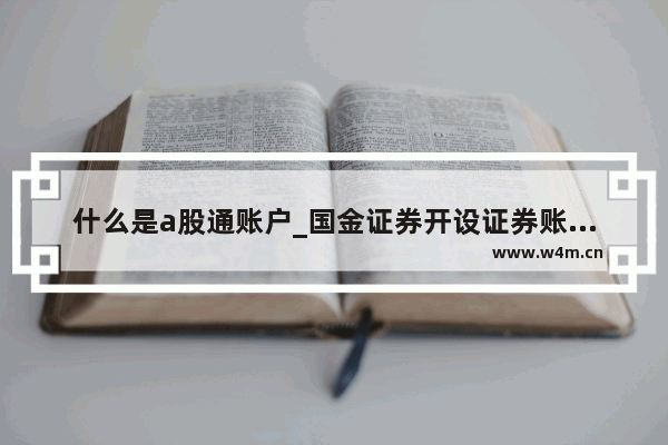 什么是a股通账户_国金证券开设证券账户如何办理?需准备什么资料