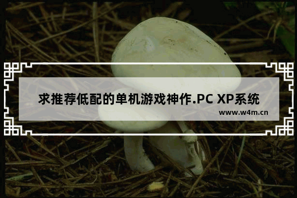 求推荐低配的单机游戏神作.PC XP系统 pc单机游戏推荐免费低配游戏