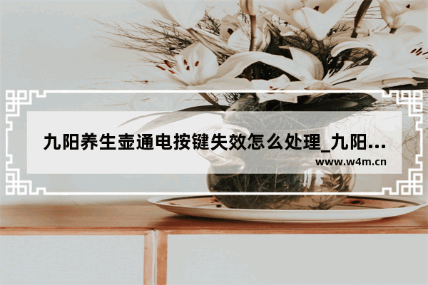 九阳养生壶通电按键失效怎么处理_九阳养生壶温度一直不变