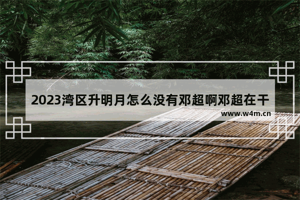 2023湾区升明月怎么没有邓超啊邓超在干吗 邓超最新电影怎么没播了呀