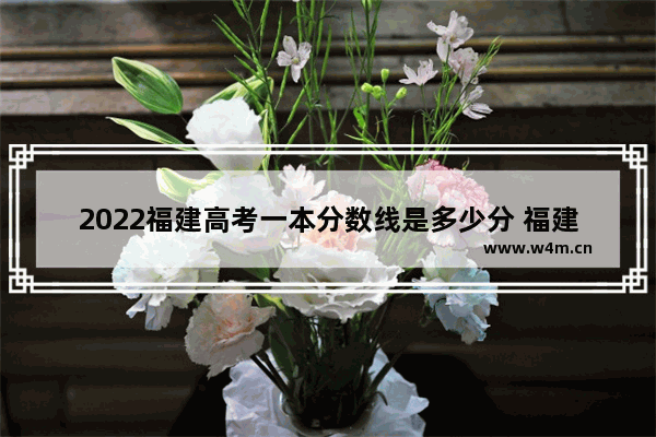 2022福建高考一本分数线是多少分 福建省219高考分数线