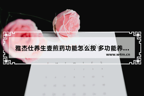 雅杰仕养生壶煎药功能怎么按 多功能养生壶可以煎药用吗