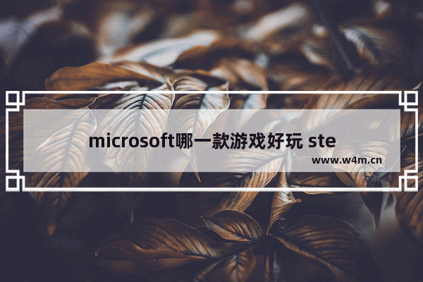 microsoft哪一款游戏好玩 steam上的修仙游戏推荐