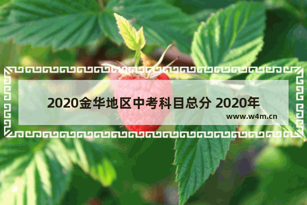 2020金华地区中考科目总分 2020年金华高考分数线