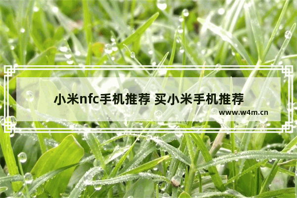 小米nfc手机推荐 买小米手机推荐