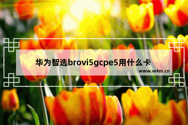 华为智选brovi5gcpe5用什么卡 5g安卓手机推荐华为路由器