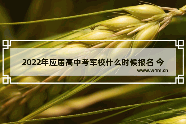 2022年应届高中考军校什么时候报名 今年新疆的军校高考分数线