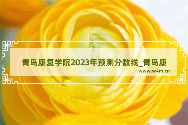 青岛康复学院2023年预测分数线_青岛康复大学招江苏的学生吗