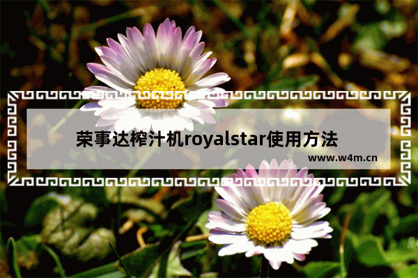 荣事达榨汁机royalstar使用方法 荣事达电热杯养生杯