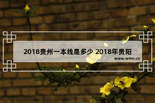 2018贵州一本线是多少 2018年贵阳高考分数线