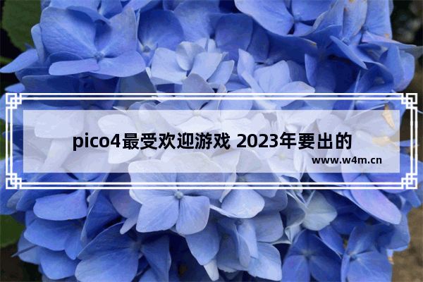 pico4最受欢迎游戏 2023年要出的游戏推荐