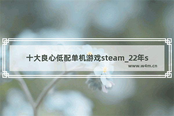 十大良心低配单机游戏steam_22年steam必买个人单机游戏