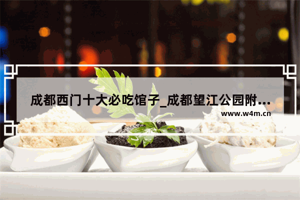 成都西门十大必吃馆子_成都望江公园附近美食