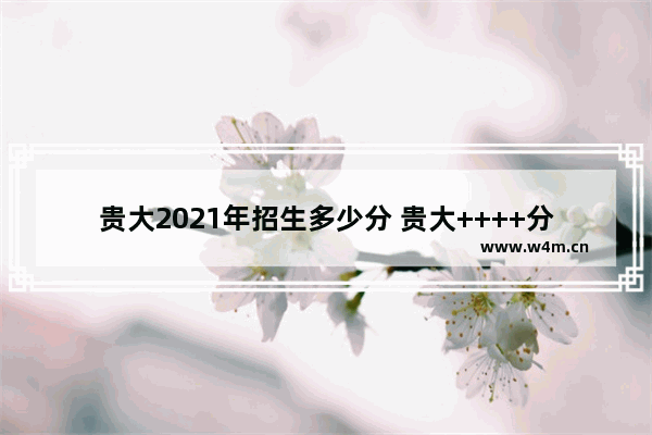 贵大2021年招生多少分 贵大++++分数线